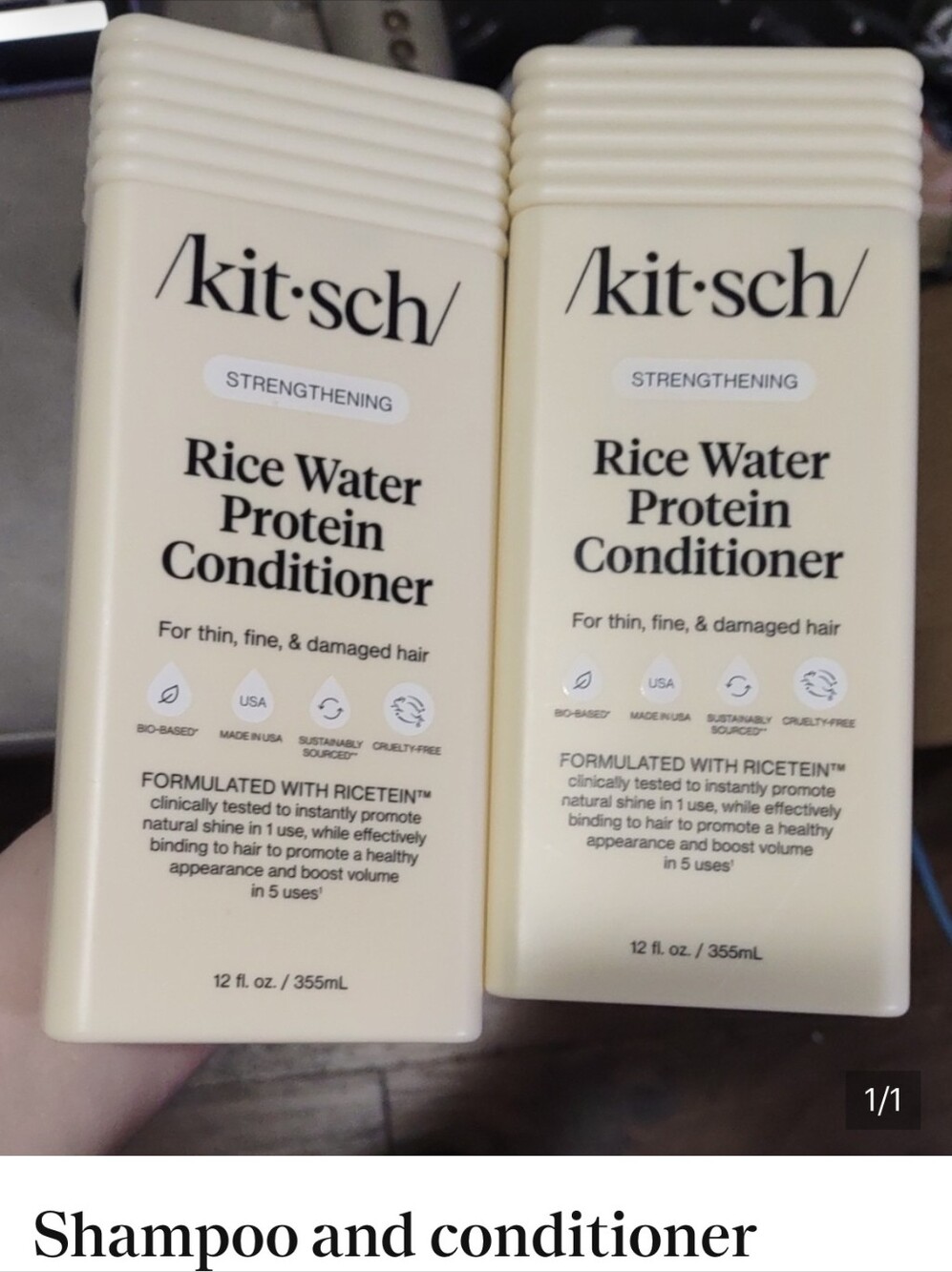 Kitsch Rice Water Protein Conditioner - Cream